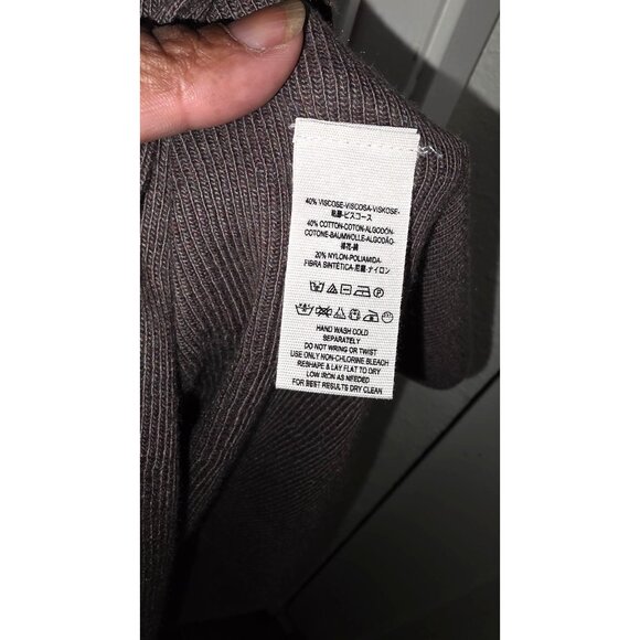 Free People Olive Green Women's Knit Flutter Sleeve Dress Deep V-Neckline & Open - Picture 8 of 8